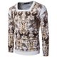 thumbnail image 2 of Sudadera con capucha informal de manga larga con estampado digital para hombre con línea, 2 of 9