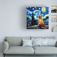 thumbnail image 2 of Canvas Wall Art - Ivan Guaderrama 'A Story Of Stars And Night Winds' Wall Art for Living Room, Bedroom, or Office Décor by Trademark Fine Art - 14 x 14 Inches, 2 of 4