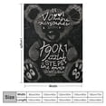 thumbnail image 4 of Orinice Teddy Bear Words Black Warm Lightweight Blanket Soft Fleece Blankets Throw Blanket Living Rooms Sofa Decor Cow Gifts All Seasons Super Soft Blanket 40x50in, 4 of 6