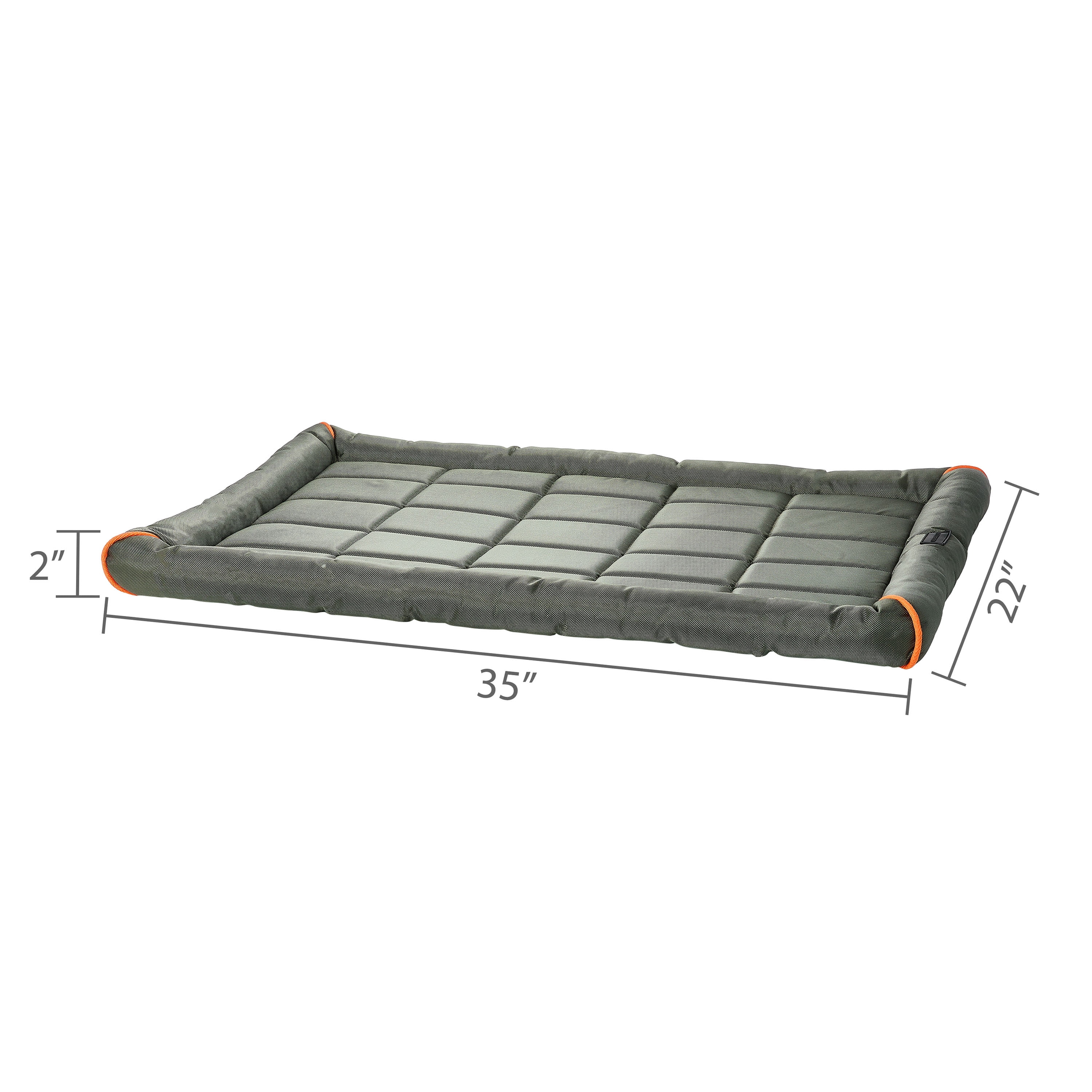 Vibrant Life Durable and Water Resistant Crate Pad, Green, Large, 23" x 35"