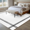 thumbnail image 5 of Pure White Large Area Rugs for Bedroom Living Room, Soft Non Slip Carpet Bedside Rug, Simple Solid Color Rectangular Floor Cover Kitchen Accent Rug 6'x9' for Dining Room/Office, 5 of 9