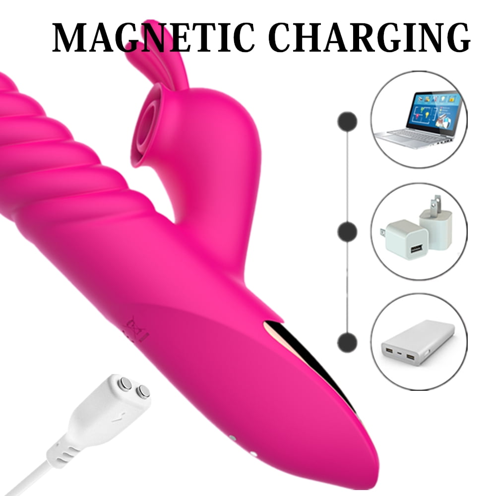 Centerel Rabbit Vibrator Sex Toys with Vibrating Licking & Telescoping Modes for Women