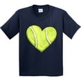 thumbnail image 3 of Inktastic Tennis Ball in Heart Youth T-Shirt, 3 of 5