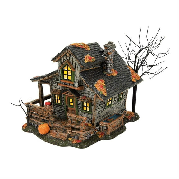 Department 56 Villages Ichabod Crane's House - One Building 7.25 Inch, Ceramic - Halloween Snow Village 6014052