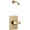 Champagne Bronze, variant on Delta T14237-BLLHD Velum Shower Only Trim Package - Black