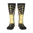 thumbnail image 1 of Xecao Gold Spider On The Web Pattern Adult Stockings with Color-Block Design and 3D Print, Breathable Comfortable Hosiery for Daily Wear and Sports, 1 of 6