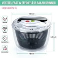 Vesteel Salad Spinner, Manual Lettuce Spinner with Large 5 Quart