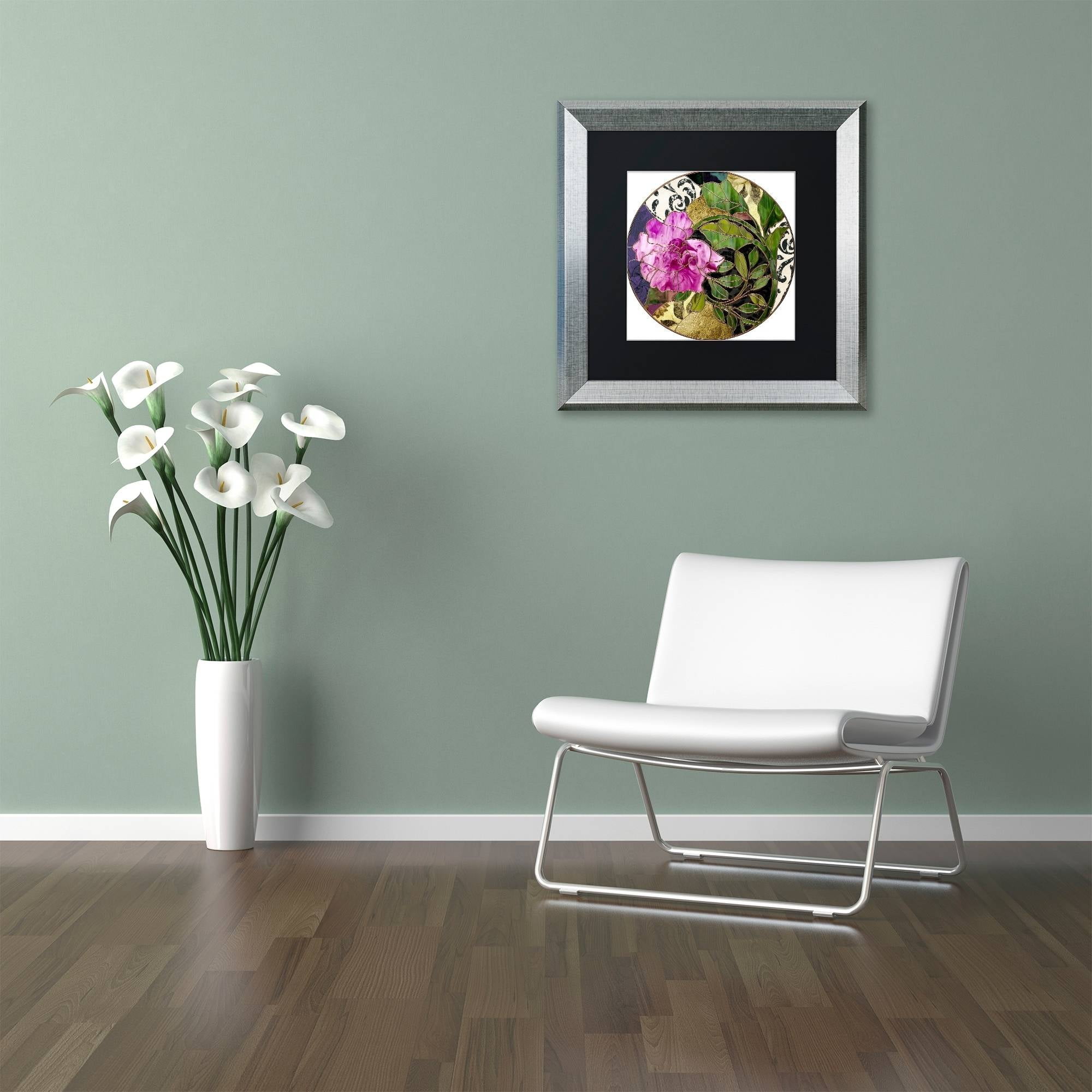 Trademark Fine Art "Glassberry II" Canvas Art by Color Bakery Black Matte, Silver Frame