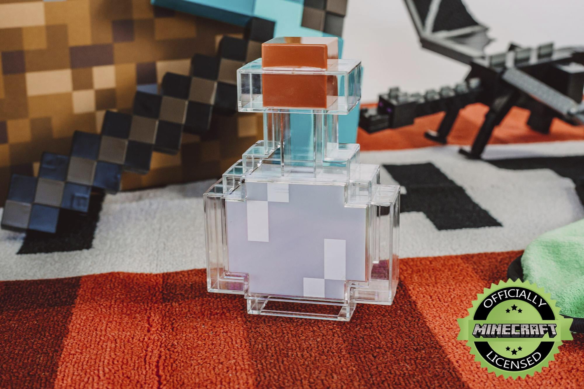 Robe Factory RBF-16095-C Minecraft Potion Bottle Color-Changing Led Desk Lamp, 7 Inch Night Light