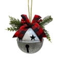 thumbnail image 7 of Clearance! Christmas Hanging Ornament Bell Pendant Christmas Decoration 14.6" Giant Metal Christmas Bell Hanging Ornament (Silver), 7 of 7