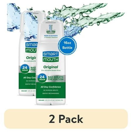(2 pack) SmartMouth Original Activated Breath Rinse 16 fl oz, Adult