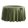 thumbnail image 1 of 1 Pc, Satin 132" Round Tablecloth - Willow Green(Machine Washable & Cool Dry) For Wedding Or Event Decor, 1 of 1