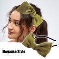 thumbnail image 3 of Unique Bargains 1 Pcs Satin Bow Knot Headband Fashion Hairband for Women Yellow 0.31 Inch Wide, 3 of 7