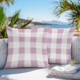 thumbnail image 3 of Pink White Buffalo Check Throw Pillow Covers 16x16 Inch Set of 2, Farmhouse Plaid Modern Geometric Waterproof Outdoor Pillow Covers, Decorative Cushion Pillowcases for Couch, Sofa, Bed, Garden, Patio, 3 of 9