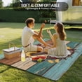 thumbnail image 4 of Country Star Vintage Outdoor Rug for Patio/Deck/Porch, Non-Slip Large Area Rug 6 x 9 Ft, Sunflower Farmhouse Teal Brown Western Berry Indoor Outdoor Rugs Washable Area Rugs, Camping Rug Carpet Runner, 4 of 8
