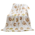 thumbnail image 3 of Kate Aurora Valentine's Day Gold Lips Oversized Accent Throw Blanket - 50 in. x 70 in., 3 of 4