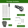 thumbnail image 5 of ROMUCHE 67.3in Wheel Rotary Edger, Hand Manual Lawn Edger, Wheel Rotary Trimmer Grass Edger Shear Adjustable Height Sidewalk Rotary Shear for Garden Lawn, 5 of 9