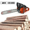 thumbnail image 3 of 22" 68CC Gasoline Chainsaw Cutting Wood Gas Sawing Aluminum Crankcase Chain Saw, 3 of 9