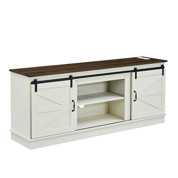 HSMYGCS Farmhouse TV Stand Entertainment Center TV Media Console for TVs Up to 75''