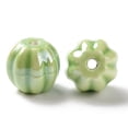thumbnail image 2 of Handmade Pearlized Porcelain Beads Pearlized Pumpkin Yellow Green 12x10~10.5mm Hole: 2~2.2mm, 2 of 3