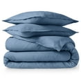 thumbnail image 3 of Bare Home Flannel Duvet Cover Set - 100% Flannel Cotton - Double Brushed - Queen, Coronet Blue, 3 of 10