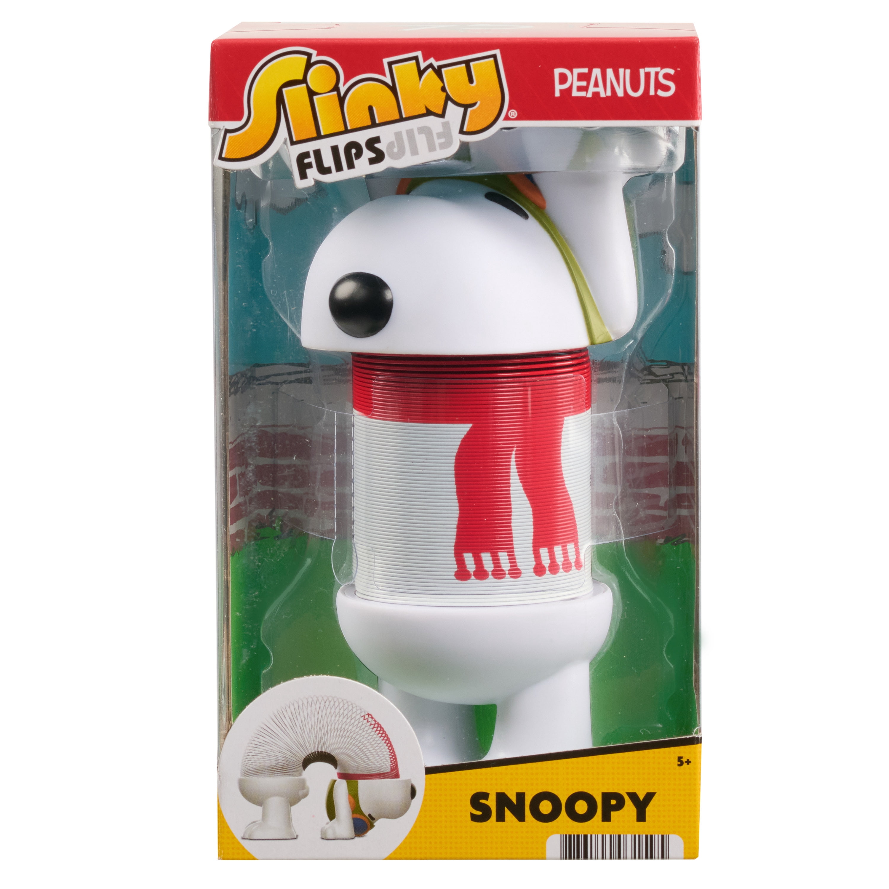 Peanuts Slinky Flips Snoopy, Flipping Like a Slinky, Standing 6 Inches Tall, Toys for Kids Ages 5 and up