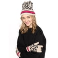 thumbnail image 2 of Empire Cove Winter Set Knit Leopard Striped Beanie and Touch Screen Gloves Gift Set, 2 of 5