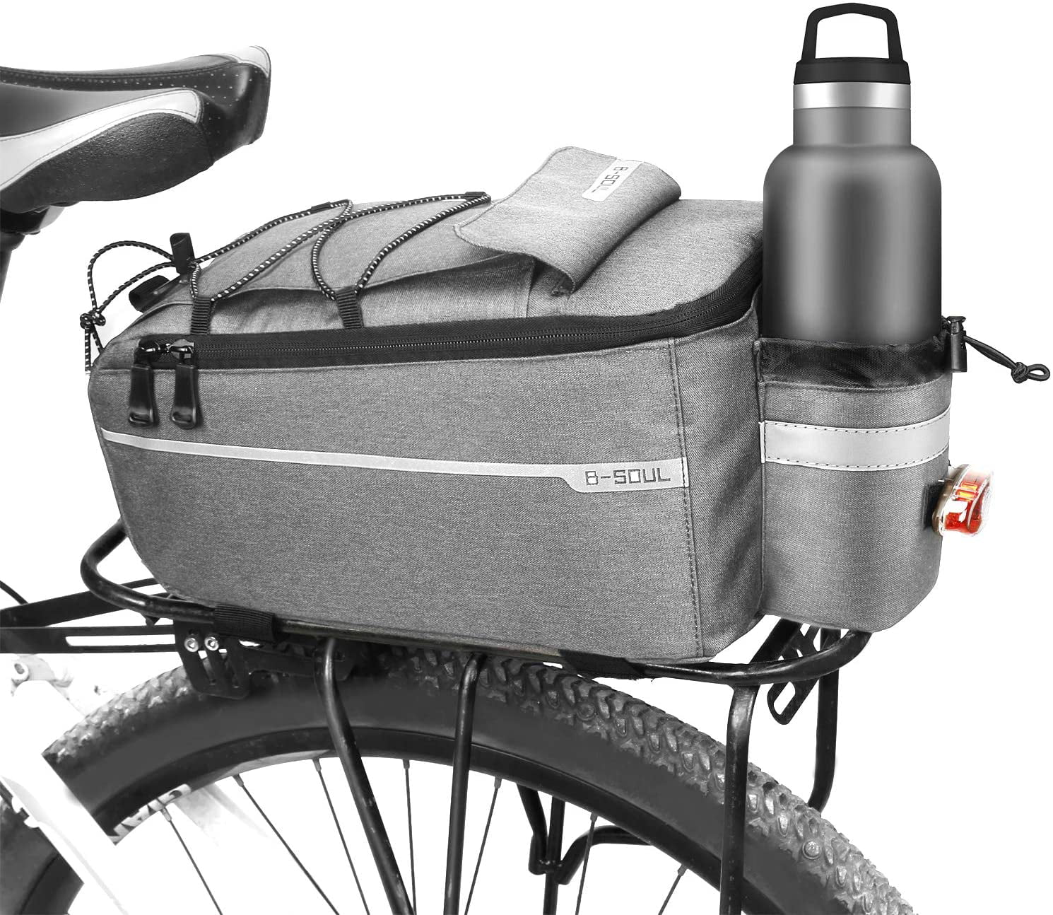 Bike Rear Rack Trunk Luggage Bag M Wave Expandable Cycle 