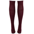 thumbnail image 2 of Douhoow 1 Pair Solid Colors Knitted Stocking Women Warm Thigh High Over the Knee Socks, 2 of 5
