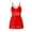 Red, variant on JSGEK Sexy Babydoll Lingerie Set for Women Criss Cross Bustier Top with Pleated Mini Skirt and Garter Strap Intimate Nightwear Red M