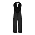 thumbnail image 6 of gakvbuo Jumpsuits For Women Summmer Dressy Wedding Women's Casual Loose Pocket Strap Cotton And Linen Jumpsuit Fashion Playsuit Trousers Overalls Sling Jumpsuit, 6 of 7