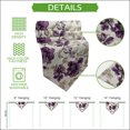 thumbnail image 5 of Purple Florals Table Runner Linen Burlap Table Runner 60 Inches Long Farmhouse Botanical Peonies Vintage Leaves Dresser Scarves for Kitchen Island Coffee Dining Room Party Holiday Decor 13"x60", 5 of 8