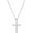 Silver, variant on 14K Gold Plated Cross Necklace for Women Silver Gold Pink Cubic Zirconia Cross Pendant Necklace for Dainty Cross Chain Necklace Trendy Jewelry Gifts