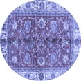 thumbnail image 1 of Ahgly Company Indoor Round Abstract Blue Modern Area Rugs, 8' Round, 1 of 1