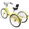 thumbnail image 2 of Resenkos High-Carbon Steel 3-Wheel Tricycle, 7-Speed, 26" Wheels, White Basket, Comfortable & Durable, 2 of 15