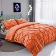 thumbnail image 2 of BedDecor 600 TC 3 Piece Pinch Pleated(Orange,Twin/Twin XL) 100% Egyptian Cotton Base Duvet Set, 2 of 5
