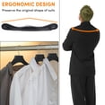 thumbnail image 4 of Suit Hangers DEDU para hombre, paquete de 20 unidades, antideslizantes, 45 cm, plástico negro, 4 of 7