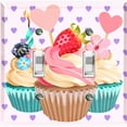 thumbnail image 1 of Metal Light Switch Plate Cover Floral Fruit Cupcakes Purple Heart Wallpaper CAK037, 1 of 13