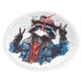 thumbnail image 2 of Christmas Tree Skirt, Patriotic Raccoon Illustration Christmas Tree Decorations Indoor, Tree Skirts Mat With Tassel Trim for Halloween New Year Holiday Christmas Party Decor 36 Inches, 2 of 7