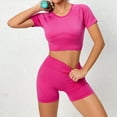 thumbnail image 5 of Ierhent Yoga Outfits for Women Two piece outfits for women Women Yoga Set Sportswear Suit 3PC Tracksuit Sets style suits(Hot Pink,M), 5 of 7