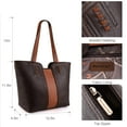 thumbnail image 6 of Montana West Women's Oversized Hobo Tote Shoulder Satchel Bag, Orange Coffee, 6 of 6