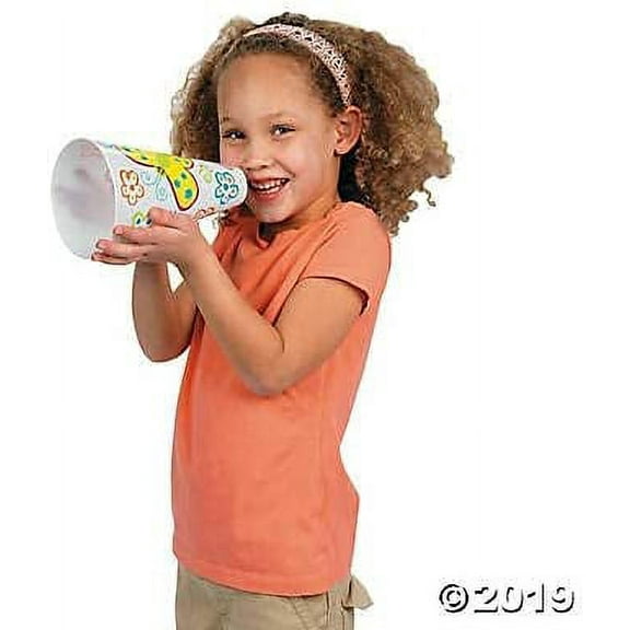 Do It Yourself Plastic Megaphone - 1Dz - Craft Kits - 12 Pieces