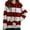 Red, variant on Striped Hooded Pullover Sweater for Women – Oversized Korean Style Long Sleeve Casual Knit Top, Soft Warm Winter Hoodie with Loose Fit Tunic Crewneck