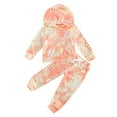 thumbnail image 3 of Bagilaanoe Toddler Baby Girl Long Pants Set Tie Dye Print Long Sleeve Hoodies Pullover Tops + Sweatpants 12M 18M 24M 3T 4T 5T 6T Kids Casual Sweatsuits, 3 of 8
