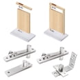 thumbnail image 2 of TIERPOP 2Pcs Door Pivots Hinges Heavy Duty Wood Door Hinges 360/90 Degree Shafts Stainless Steel Pivots Hinge, 2 of 13
