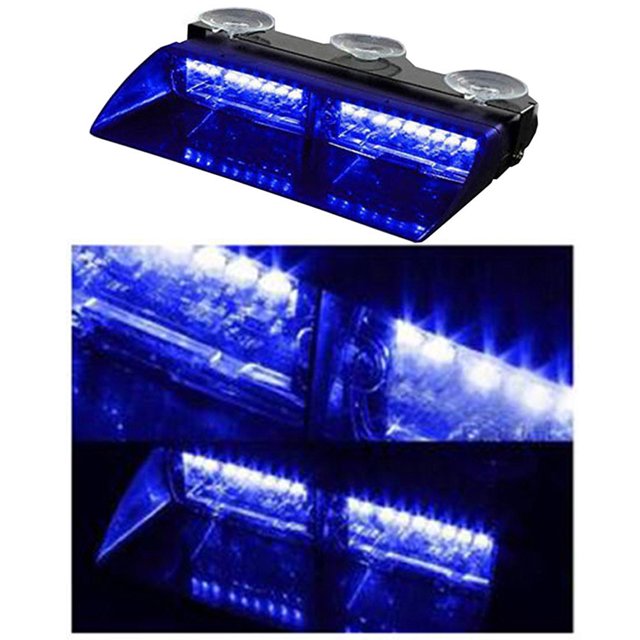 Coche 16LED Luz estroboscópica de emergencia 12V Lámpara de advertencia de emergencia Automotriz Universal