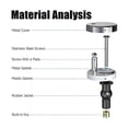 thumbnail image 2 of Universal Toilet Seat Fixings, Stainless Steel Expanding Rubber Screws Top Fixing Part For Replacement, Fits Most Toilets, 2 of 5