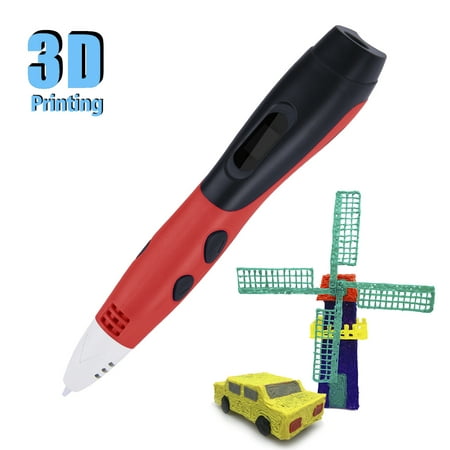 Intelligent 3D Drawing Printing Pinter Pen Low Temperature 3D Pen With LCD Screen Display PCL Filament Refills Gifts for Kids Children DIY Craft Automatic Feeding
