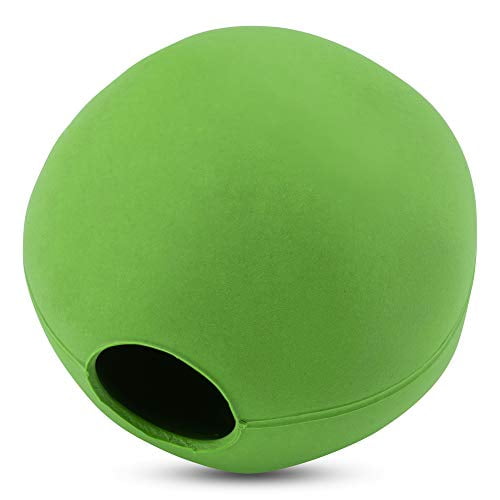 Beco Rubber Ball, Treat Dispensing Dog Toy, Green, Small