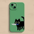 thumbnail image 4 of Creative funny Cat Phone Case For iPhone 14 13 12 11 15 Pro Max Case Funda iphone 11 Case Mini X XS XR 7 8 Plus SE Bumper Cover, 4 of 7